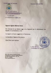 lettera accoglienza vescovo