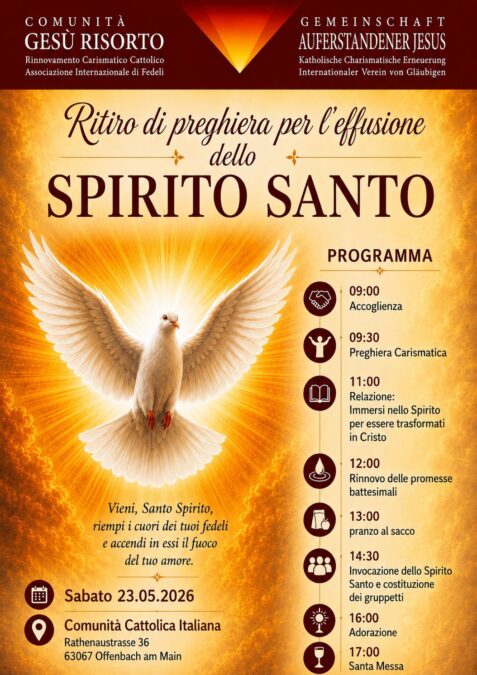 Ritiro di preghiera per l’Effusione dello Spirito Santo –  Offenbach am Main – Germania